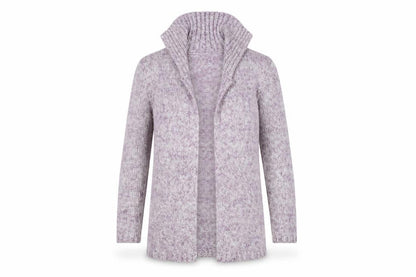 Bonmarché Womens Purple Collared Acrylic Pullover Jumper Size S