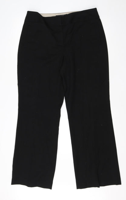 Womens UK Size 14 NEXT Regular Fit Dress Pants Black Trousers
