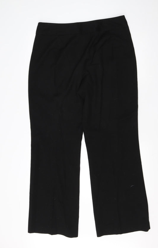 Womens UK Size 14 NEXT Regular Fit Dress Pants Black Trousers