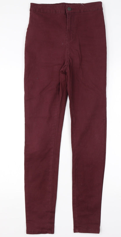 Noisy may Womens Red  Cotton Skinny Jeans Size M L28 in Regular