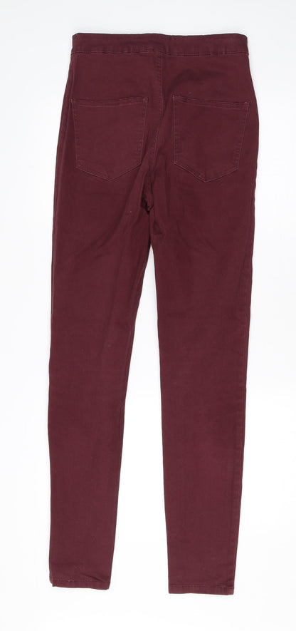 Noisy may Womens Red  Cotton Skinny Jeans Size M L28 in Regular