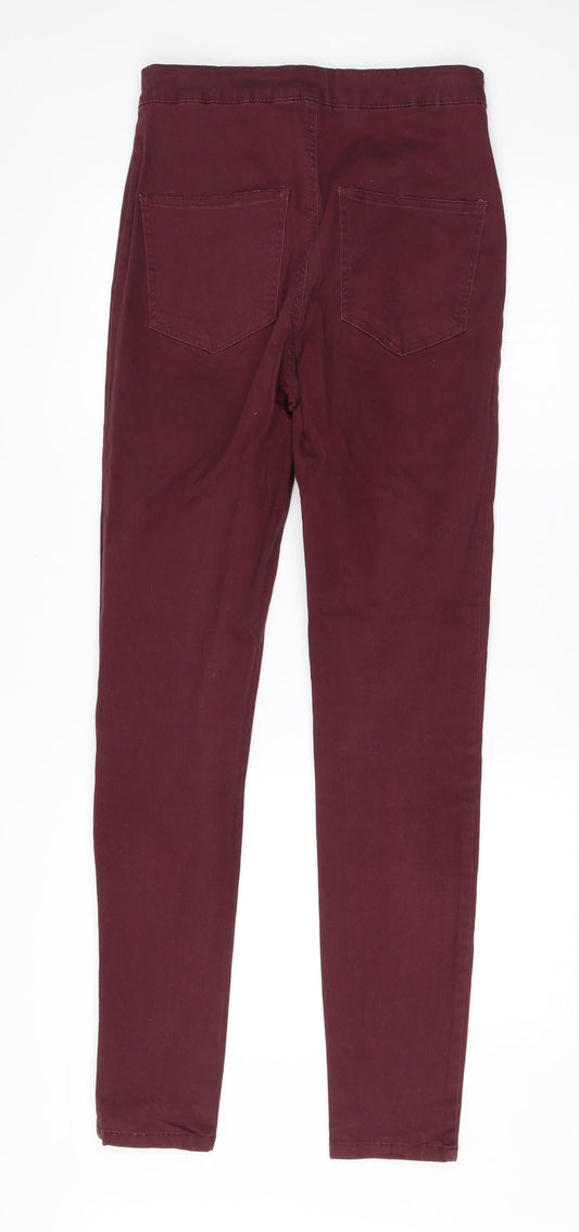 Noisy may Womens Red  Cotton Skinny Jeans Size M L28 in Regular