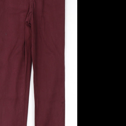Noisy may Womens Red  Cotton Skinny Jeans Size M L28 in Regular