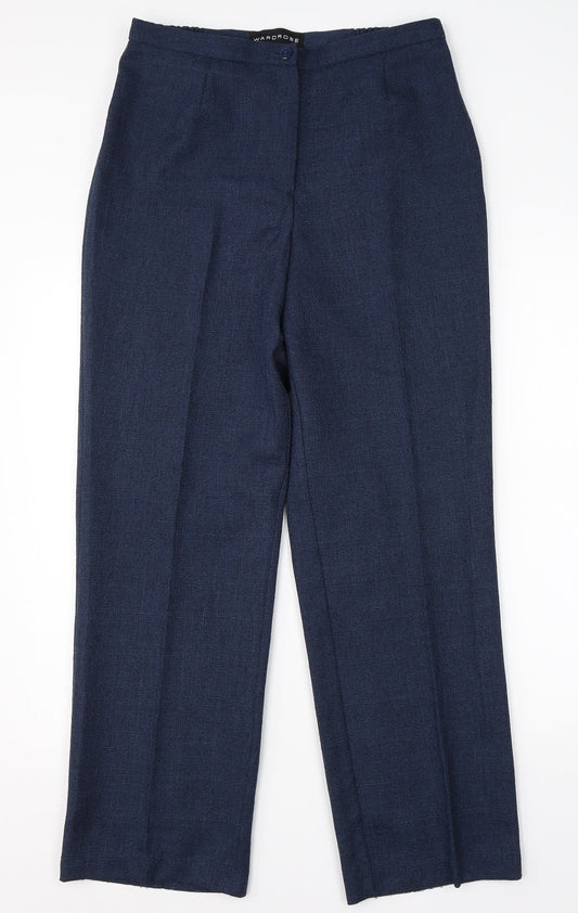 Womens UK Size 14 Wardrobe Regular Fit Dress Pants Blue Trousers