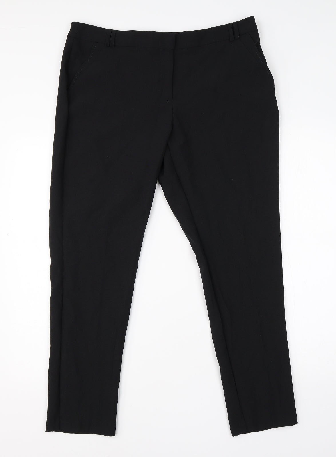Womens UK Size 12 Atmosphere Regular Fit Dress Pants Black Trousers