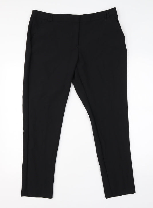Womens UK Size 12 Atmosphere Regular Fit Dress Pants Black Trousers