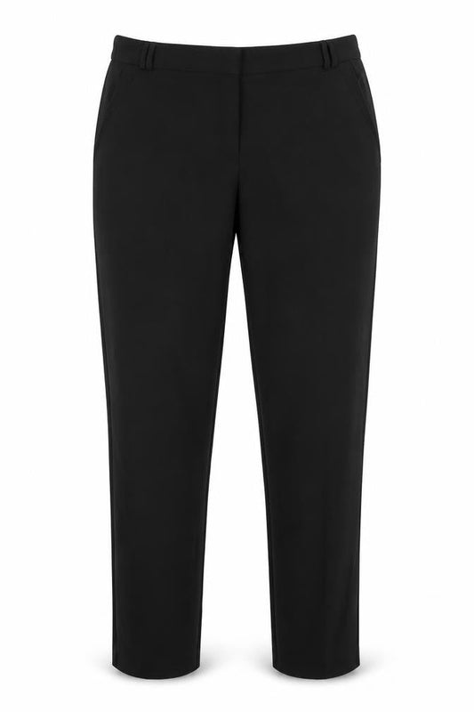 Front view of Atmosphere women’s black viscose dress pants trousers, size UK 12, 26-inch leg regular