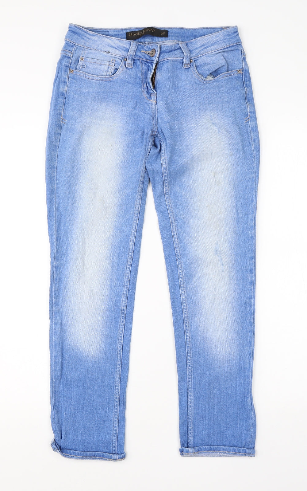 NEXT Womens Blue  Cotton Skinny Jeans Size 6 L25 in Regular