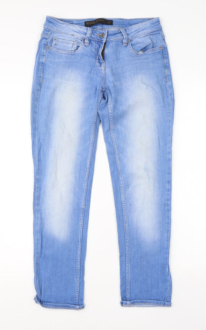 NEXT Womens Blue  Cotton Skinny Jeans Size 6 L25 in Regular