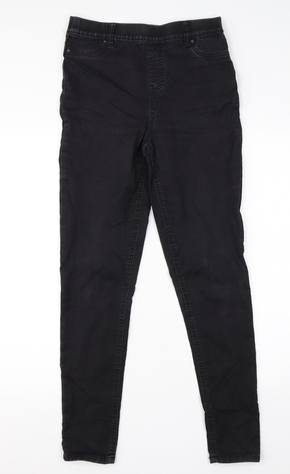 F&F Womens Black  Cotton Skinny Jeans Size 10 L28 in Regular