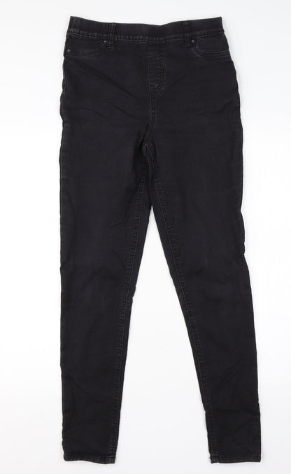 F&F Womens Black  Cotton Skinny Jeans Size 10 L28 in Regular