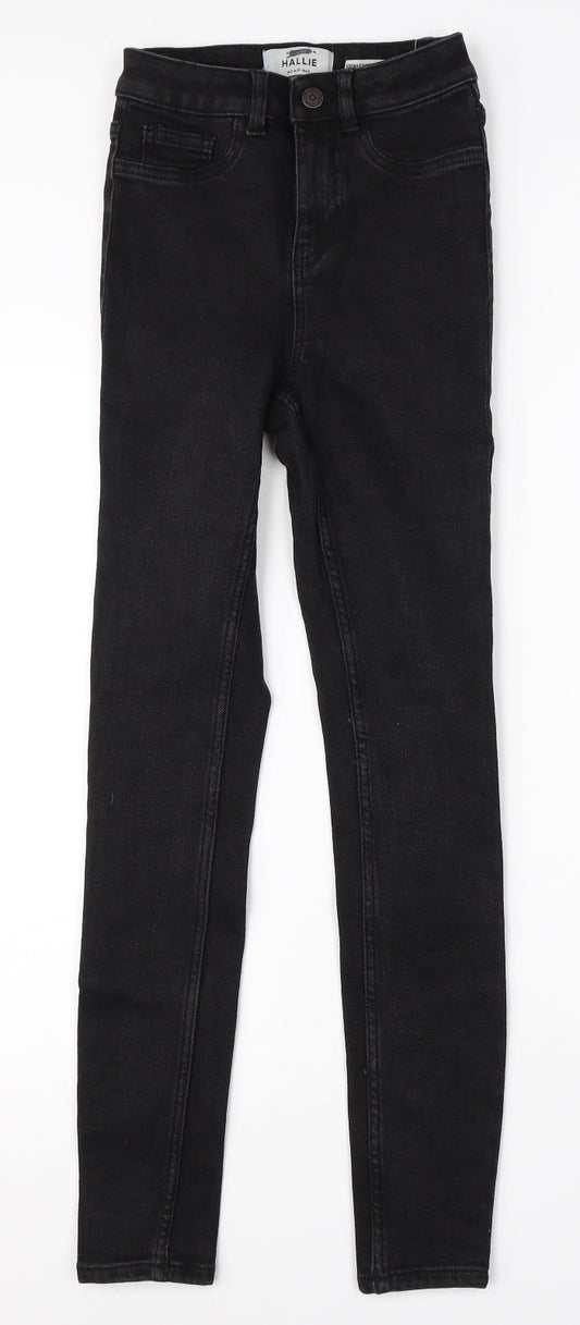 New Look Womens Black  Cotton Skinny Jeans Size 8 L26 in Regular