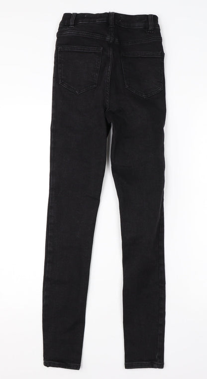 New Look Womens Black  Cotton Skinny Jeans Size 8 L26 in Regular