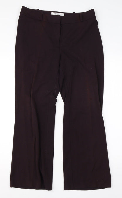 Womens UK Size 12 M&Co Regular Fit Dress Pants Purple Trousers