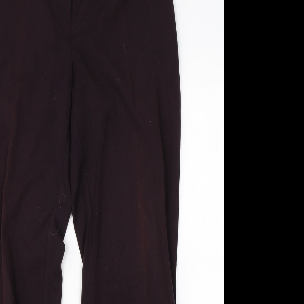 Womens UK Size 12 M&Co Regular Fit Dress Pants Purple Trousers