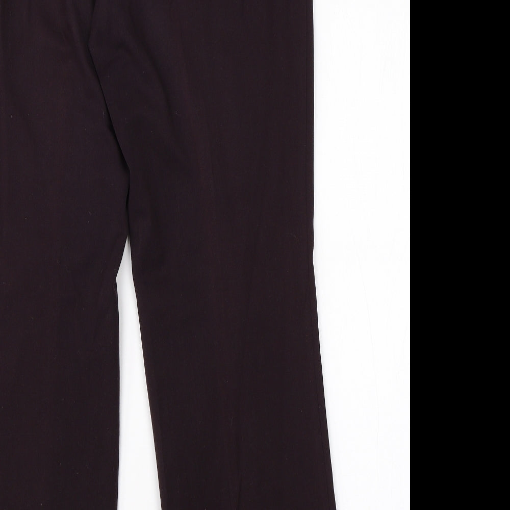 Womens UK Size 12 M&Co Regular Fit Dress Pants Purple Trousers