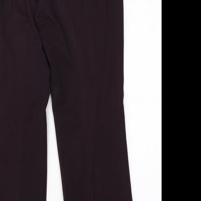 Womens UK Size 12 M&Co Regular Fit Dress Pants Purple Trousers