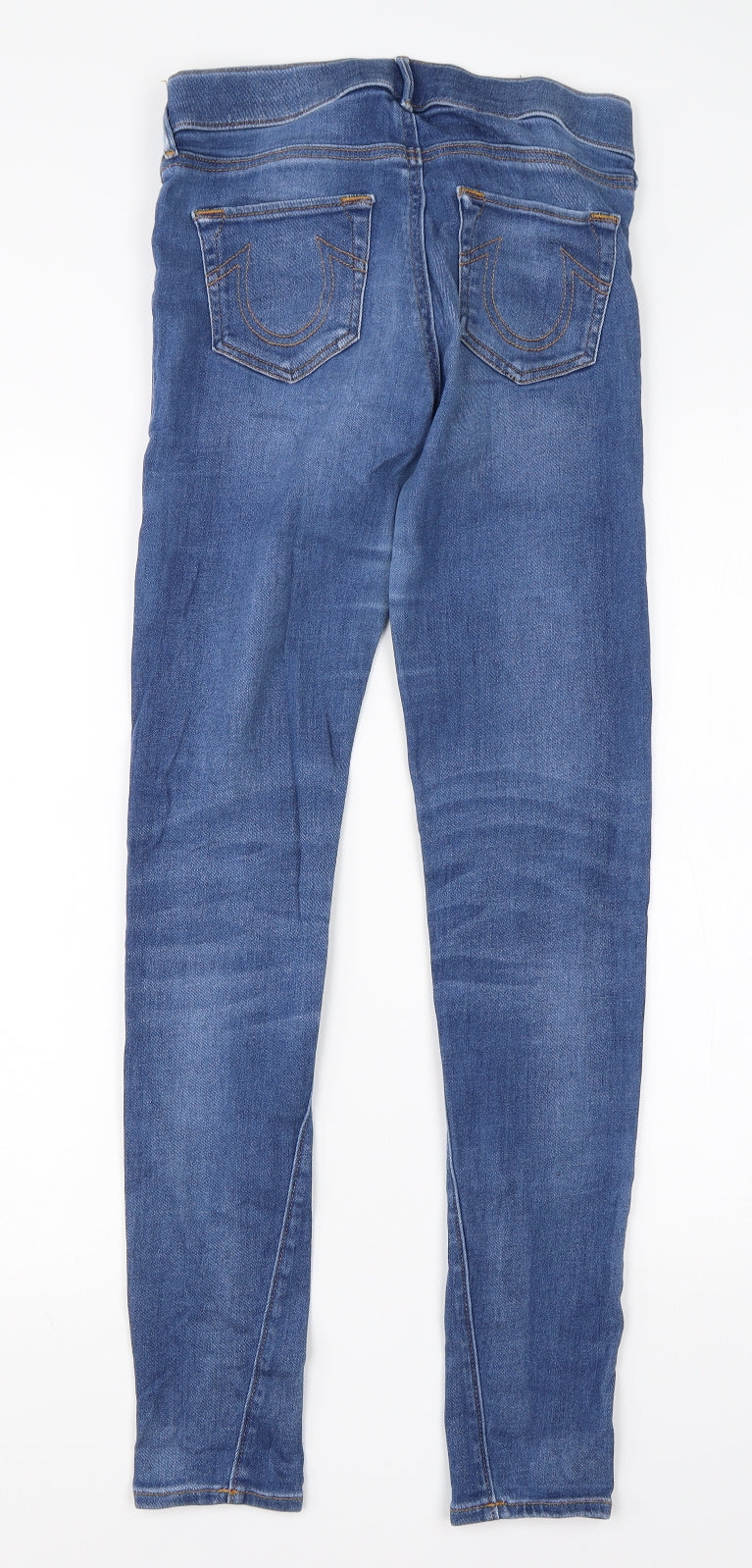Womens UK Size XS Preworn Regular Fit Skinny Blue Jeans