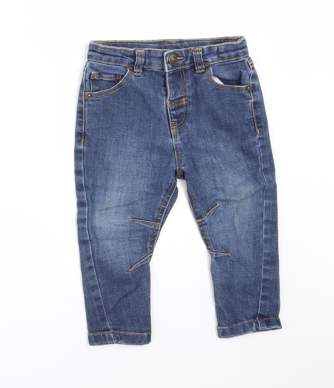 George Boys Blue  Cotton  Jeans Size 12-18 Months