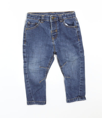 George Boys Blue  Cotton  Jeans Size 12-18 Months