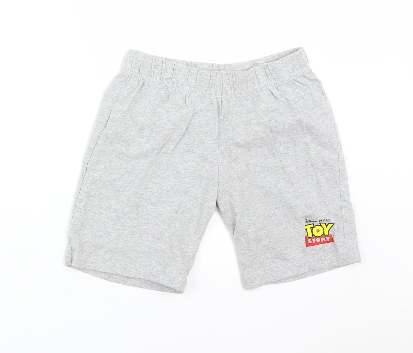 TOY STORY Boys Grey Solid Cotton  Sleep Shorts Size 6-7 Years   - TOY STORY