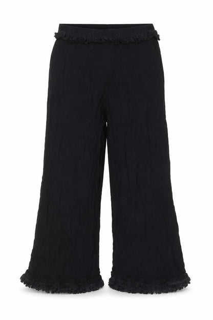 Front view of Topshop women’s black viscose trousers, size UK 10, 22-inch leg regular