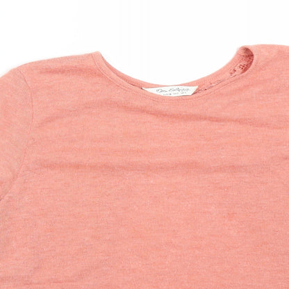 Womens UK Size 6 Miss Selfridge Pink Basic T-Shirt
