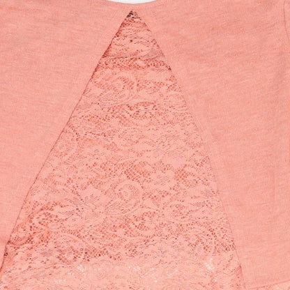 Womens UK Size 6 Miss Selfridge Pink Basic T-Shirt