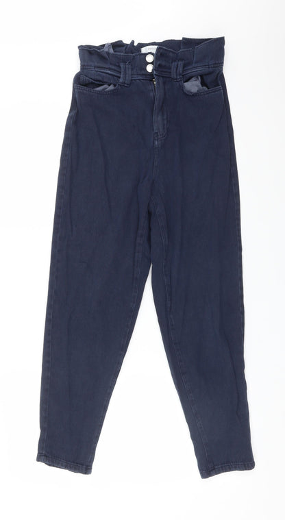 Per Una Womens Blue  Cotton Straight Jeans Size 6 L28 in Regular