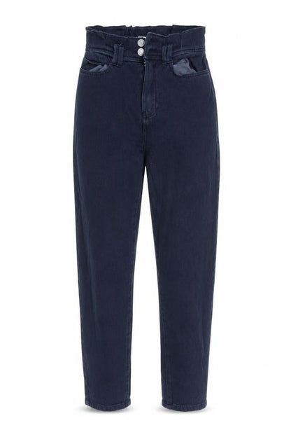Front view of Per Una women’s blue cotton straight jeans, size UK 6, 28-inch leg regular