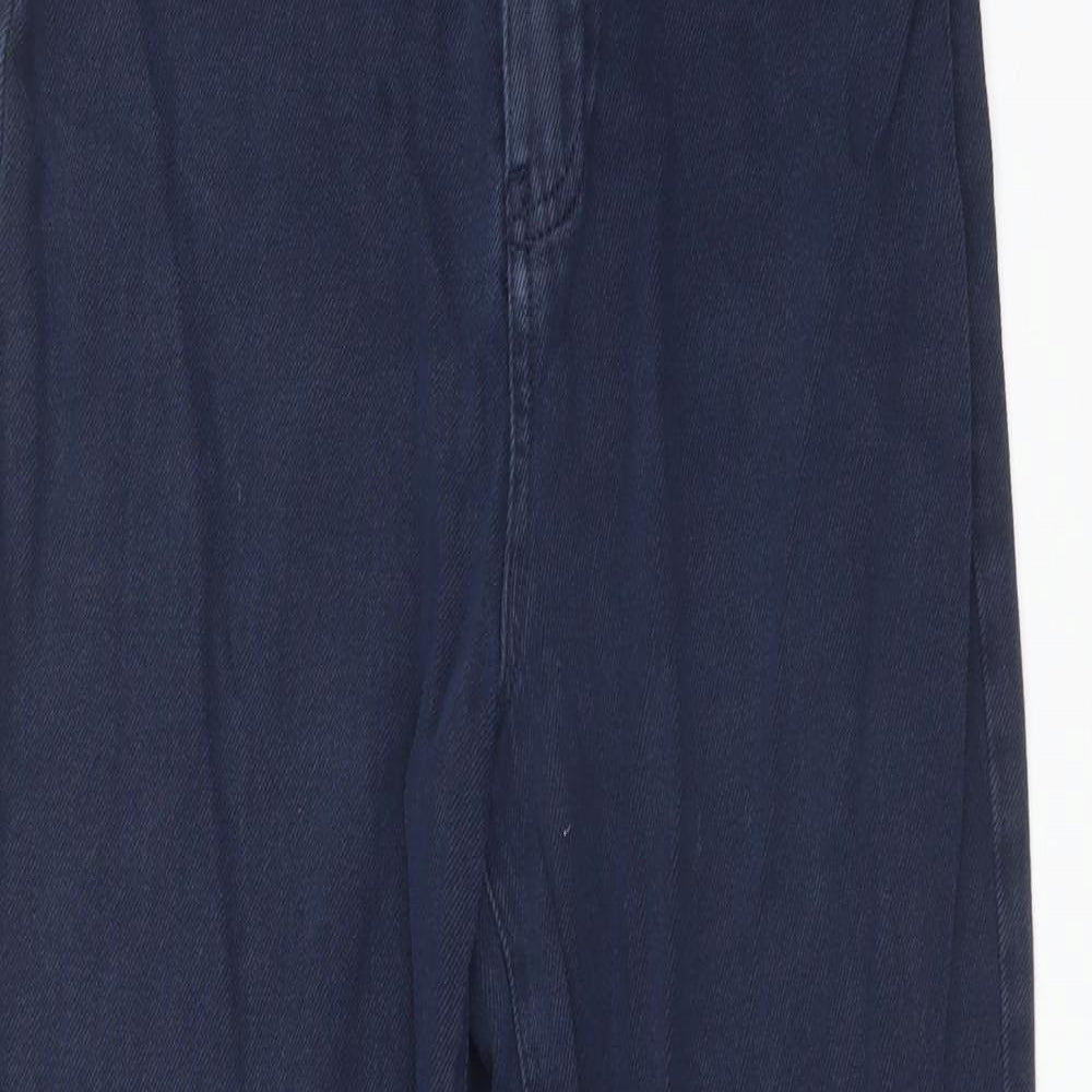 Per Una Womens Blue  Cotton Straight Jeans Size 6 L28 in Regular