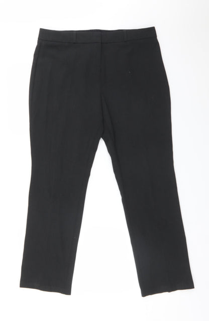 Womens UK Size 14 M&S Regular Fit Dress Pants Grey Trousers