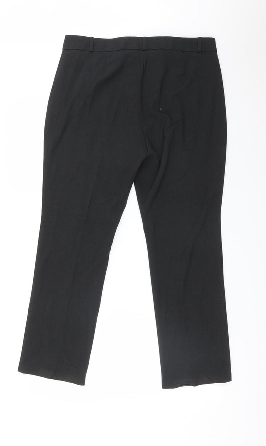Womens UK Size 14 M&S Regular Fit Dress Pants Grey Trousers