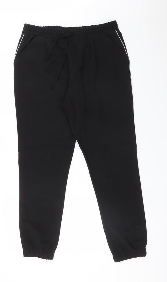 Womens UK Size 12 INTUITION Regular Fit Jogger Black Trousers