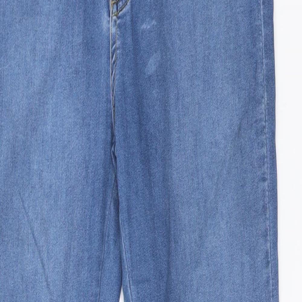 Boohoo Womens Blue  Cotton Skinny Jeans Size 8 L28 in Regular