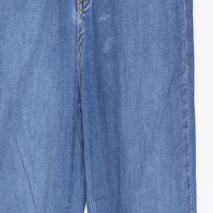 Boohoo Womens Blue  Cotton Skinny Jeans Size 8 L28 in Regular