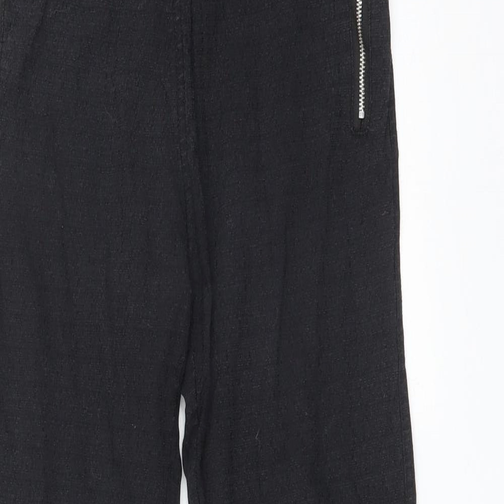 Womens UK Size XL Preworn Regular Fit Jegging Black Trousers