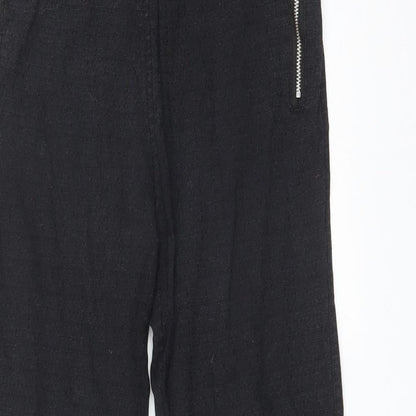 Womens UK Size XL Preworn Regular Fit Jegging Black Trousers