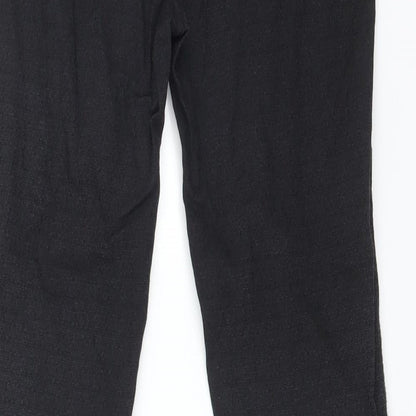 Womens UK Size XL Preworn Regular Fit Jegging Black Trousers