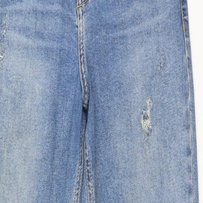 Topshop Womens Blue  Cotton Skinny Jeans Size 26 L28 in Regular