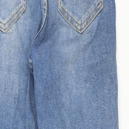 Topshop Womens Blue  Cotton Skinny Jeans Size 26 L28 in Regular