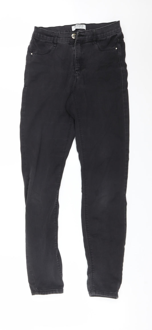 Dorothy Perkins Womens Black  Cotton Skinny Jeans Size 10 L30 in Regular