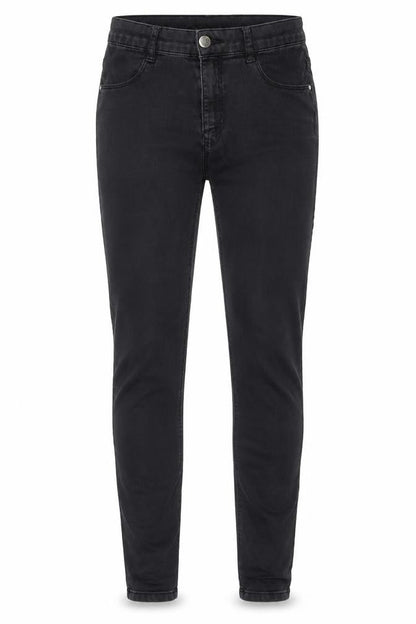 Front view of Dorothy Perkins women’s black cotton skinny jeans, size UK 10, 30-inch leg regular