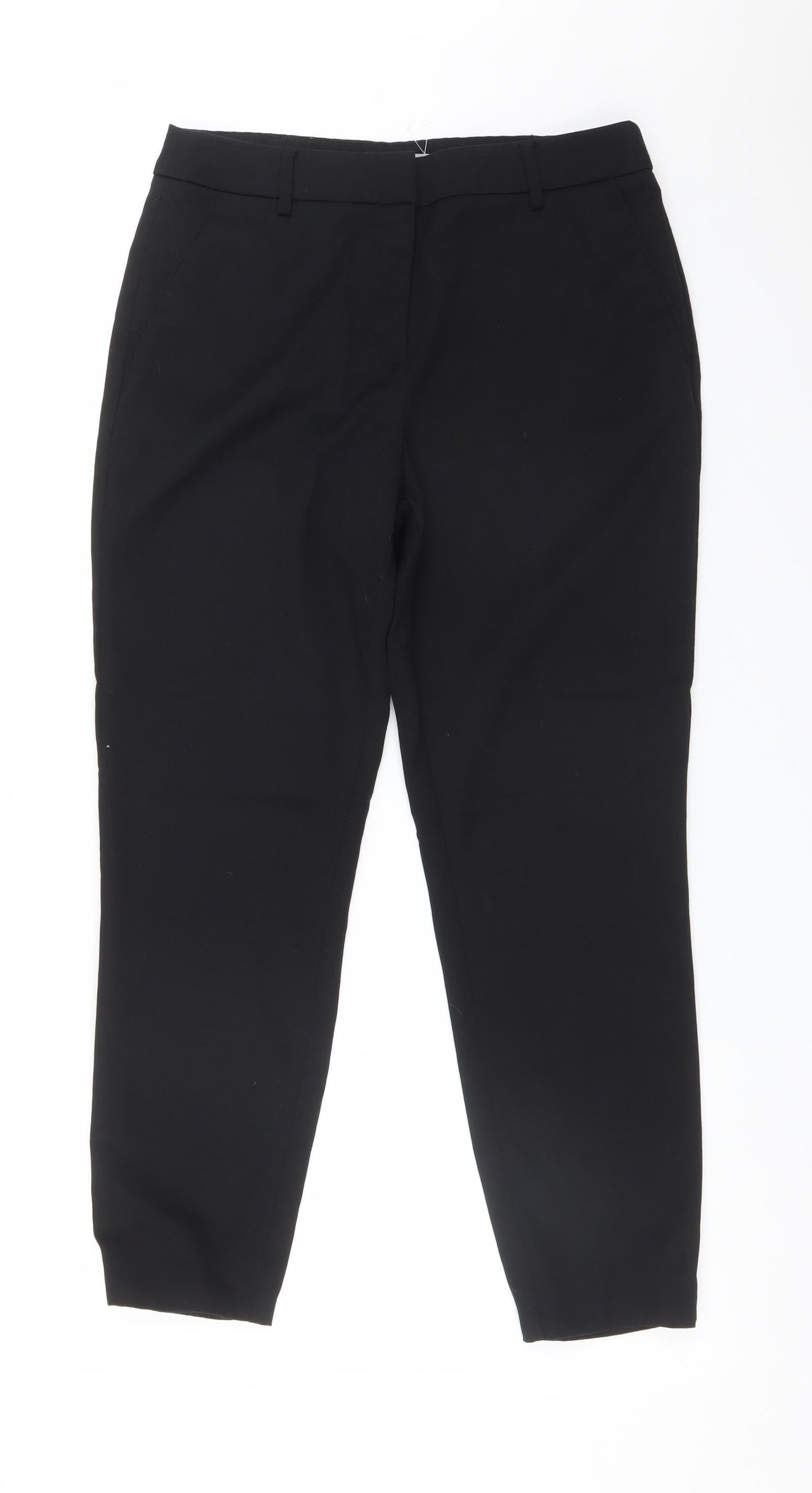 TU Womens Black  Polyester Dress Pants Trousers Size 12 L26 in Regular