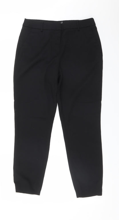 TU Womens Black  Polyester Dress Pants Trousers Size 12 L26 in Regular