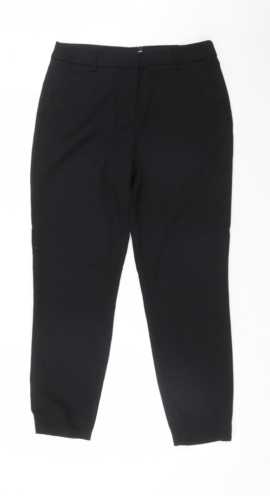 TU Womens Black  Polyester Dress Pants Trousers Size 12 L26 in Regular