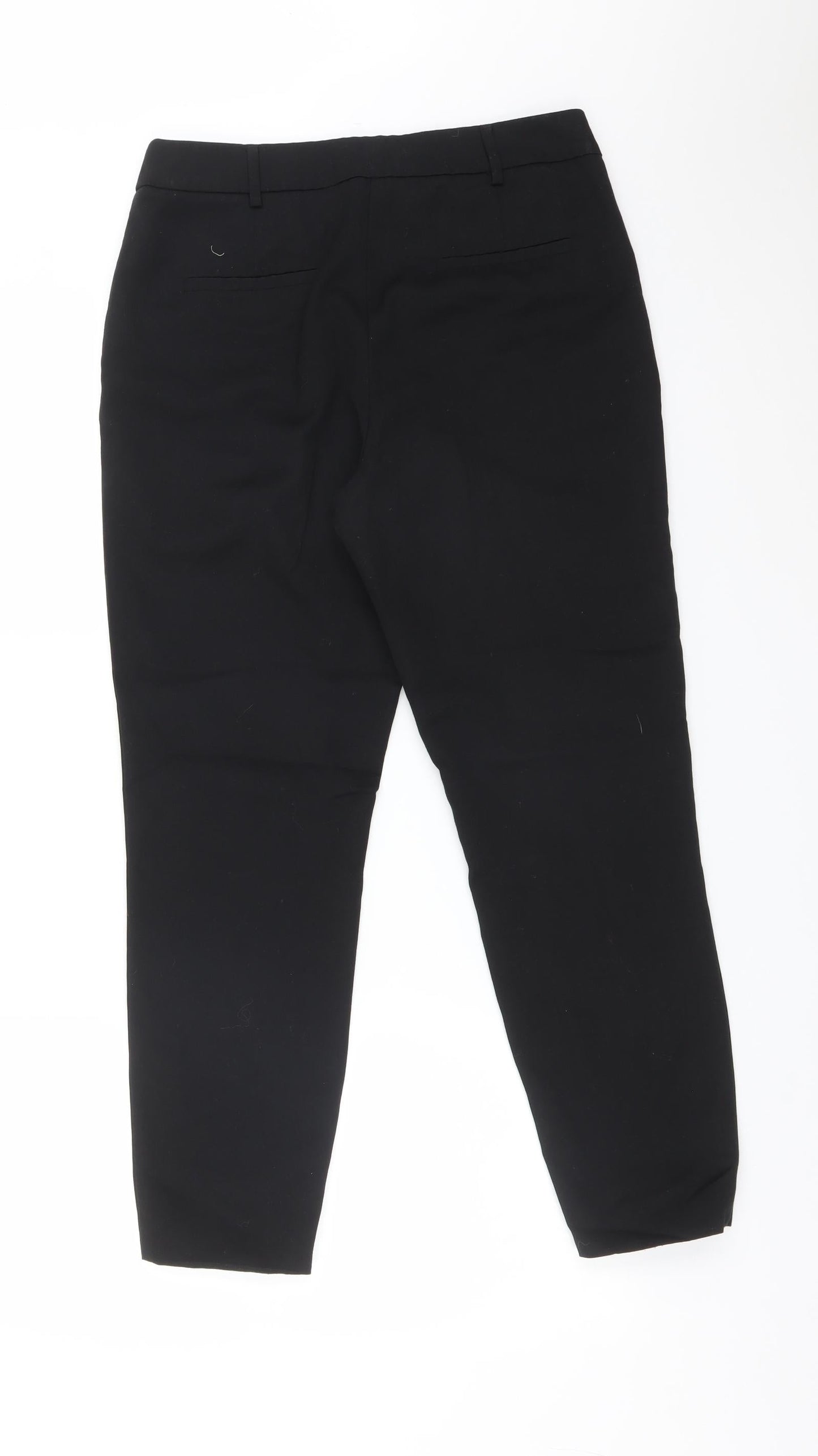 TU Womens Black  Polyester Dress Pants Trousers Size 12 L26 in Regular