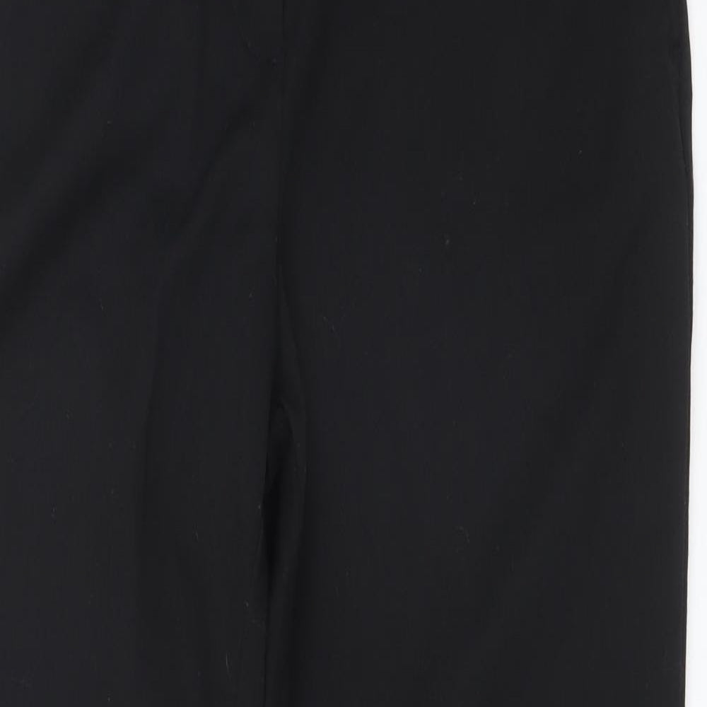 TU Womens Black  Polyester Dress Pants Trousers Size 12 L26 in Regular