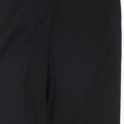 TU Womens Black  Polyester Dress Pants Trousers Size 12 L26 in Regular