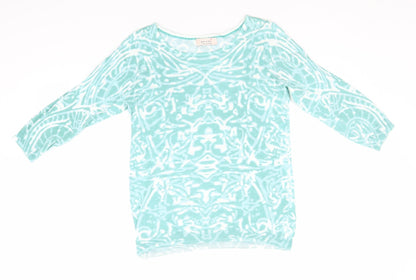Womens UK Size 10 Per Una Green Basic T-Shirt